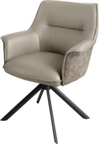 Set 2 scaune Pivotante, Piele Naturala LE GRAND taupe