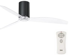 Ventilator de tavan FARO 32040 MINI TUBE FAN negru d. 128 cm + telecomandă