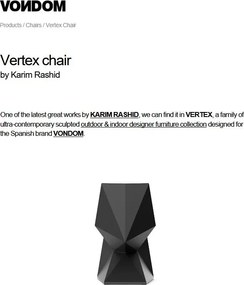 Scaun design modern, exterior, interior, VERTEX CHAIR 51007 Vondom