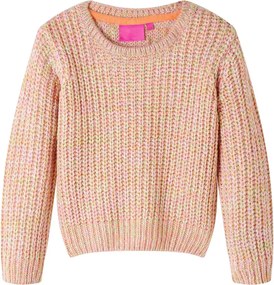vidaXL Pulover pentru copii tricotat, roz deschis, 92