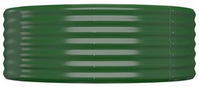Jardiniera gradina verde 100x100x36cm otel vopsit electrostatic 1, Verde, 100 x 100 x 36 cm