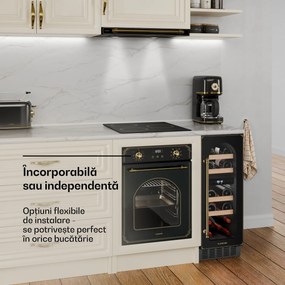 Klarstein Vinovilla Victoria 17 Built-In Duo Vilhelmine Edition, vinotecă, 17 sticle, ușă de sticlă