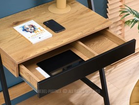 Masă PC Dylen (stejar negru + negru). 1109742