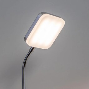 Lampă LED de perete cu priză, 3,2 W, 230 V, crom lucios