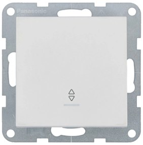 Intrerupator cap scara cu led 10A, IP20, Seashell, Panasonic Karre Plus 55 Soft Touch