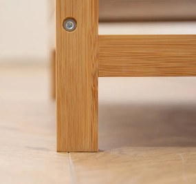 REDUCERE Cos de rufe din bambus gri SOBIKON II calitate.