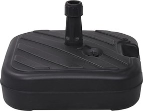 vidaXL Suport de umbrelă, negru, 24 L, umplere cu nisip/apă