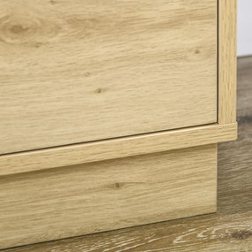 HOMCOM Comoda design boem din ratan cu 4 sertare, mobilier de depozitare pentru living, hol, intrare, lemn natural | Aosom Romania