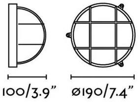 FARO 70999 - Aplică perete exterior NORAY 1xE27/60W/230V IP65