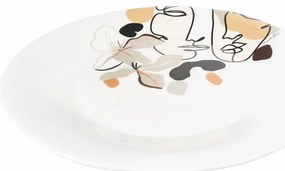 Farfurie din ceramică VDE Tivoli 1996 Face to Grey, ø 35 cm