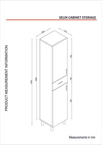 Cabinet de baie Selin - White