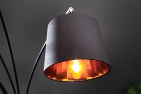 Lampadar tip arc cu 5 brate Levels negru/ auriu