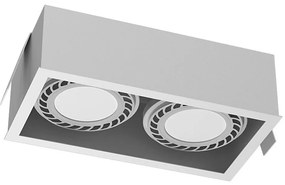 Brosline 3275 - Plafonieră încastrată CAGE, 2xGU10/18W/230V, albă
