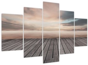 Tablou - Pier la apus de soare (150x105 cm)