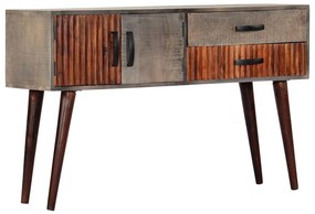 vidaXL Masă consolă, gri, 120x35x75 cm, lemn masiv de mango nefinisat