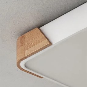 Brilagi - Plafonieră LED PILANA LED/24W/230V, stejar/alb, 32 x 32 cm