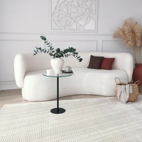 Măsuță laterală SOCIAL 50x40 cm negru/transparent