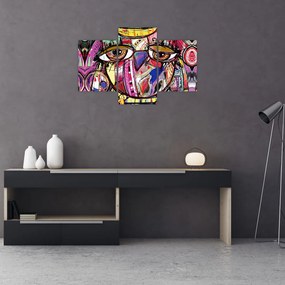 Tablou - Artă stradală - bufniță (90x60 cm)