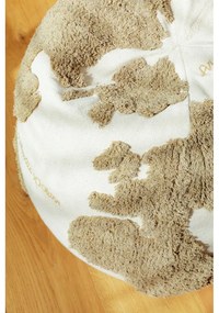 Fotoliu puf pentru copii verde-crem World Map – Lorena Canals