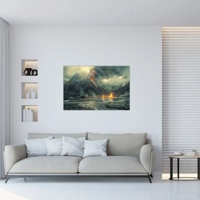 Tablou - Erupție vulcanică (90x60 cm)