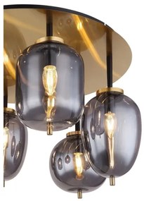 Lustră aplicată BLACKY 6xE14/40W/230V alamă Globo 15345-6DMM