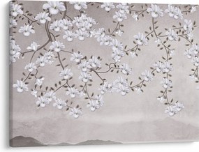 Tablou - Flori într-un peisaj gri (70x50 cm)