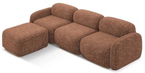 Colțar modular portocaliu/maro (cu colț variabil) Ailani – Makamii