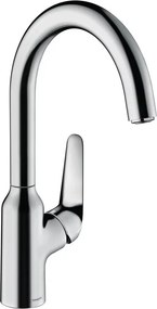 Baterie bucatarie Hansgrohe Focus M42 cu pipa rotativa crom