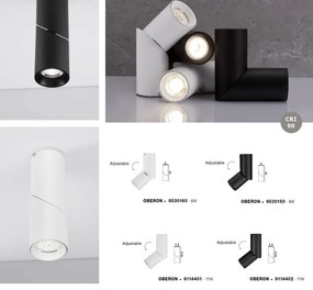 Spot LED aplicat ajustabil OBERON 11W negru