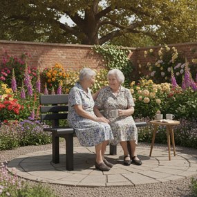 Bancă de grădină ORCHIDEA, 110x52x71cm, antracit I.P.A.E-Progarden