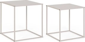 Măsuțe de cafea bej 2 buc. din metal 38x38 cm Alrik – Yes Everyday