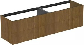 Dulap baza suspendat Ideal Standard Atelier Conca finisaj nuc inchis 4 sertare 200 cm