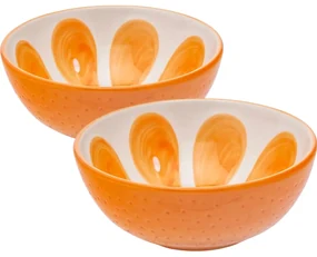 Altom Set de boluri din ceramică Tropicanaportocaliu 12,5 cm, 2 buc.