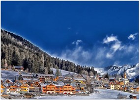 Tablou - Orășel de munte (70x50 cm)