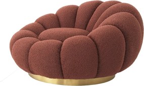 Fotoliu pivotant design elegant Mello, Boucle rouge