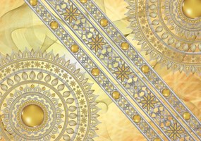 Fototapet - Mandala în aur în diagonala (152,5x104 cm), în 8 de alte dimensiuni noi