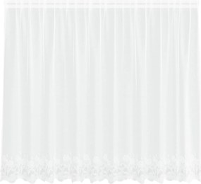 vidaXL Cortină din Dantelă cu perdele Alb 160 x 300 cm Poliester