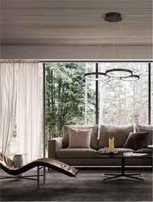 Lustra LED suspendata design modern MAGNUS R3 neagra