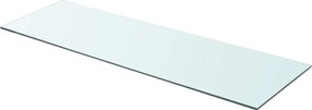 vidaXL Raft din sticlă transparentă, 90 x 30 cm