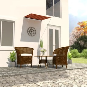 vidaXL Copertină retractabilă, portocaliu și maro, 150 x 150 cm