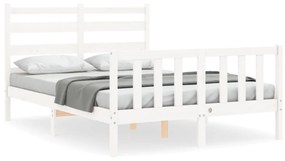 3192007 vidaXL Cadru de pat cu tăblie dublu mic, lemn masiv