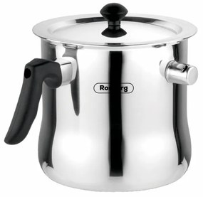 Oala pentru fiert lapte Rosberg R51430A, 2.7 L, Pereti dubli, Semnal sonor, Inox