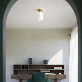 Plafoniera design italian din alama si sticla Talis