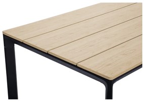 Set mobilier de grădină pentru 4 persoane cu scaune negre Joanna și masă Thor, 147 x 90 cm