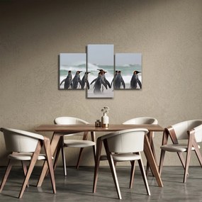 Tablou pinguini în ocean (90x60 cm)