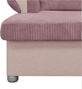 Șezlong roz cu tapițerie din catifea reiată Lord – Ropez