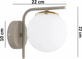 Brilagi - Aplică de perete MILO ECRU 1xE27/60W/230V bej/auriu