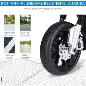 HOMCOM Motocicleta Electrică Copii cu Suspensie Dublă și Muzică și Lumini pentru Copii de la 3 la 8 ani Albastru Deschis | Aosom Romania