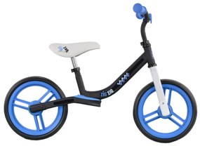 Bicicleta pedagogica fara pedale pentru copii NOVOKIDS™ Ziggy , roti 12" inch, 3-5 ani, Maxim 25 kg, Cadru metalic, Roti din spuma, Albastru