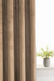 Perdea opaca ELVIO VELVET 140x250 cm, bej Agatat: Inele metalice